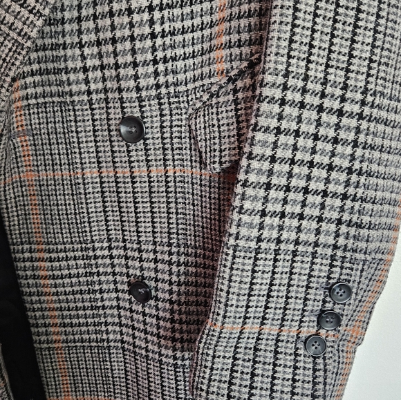 H&M Wool Blend Plaid Coat Size 8 - Picture 3 of 6